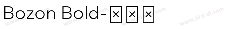 Bozon Bold字体转换